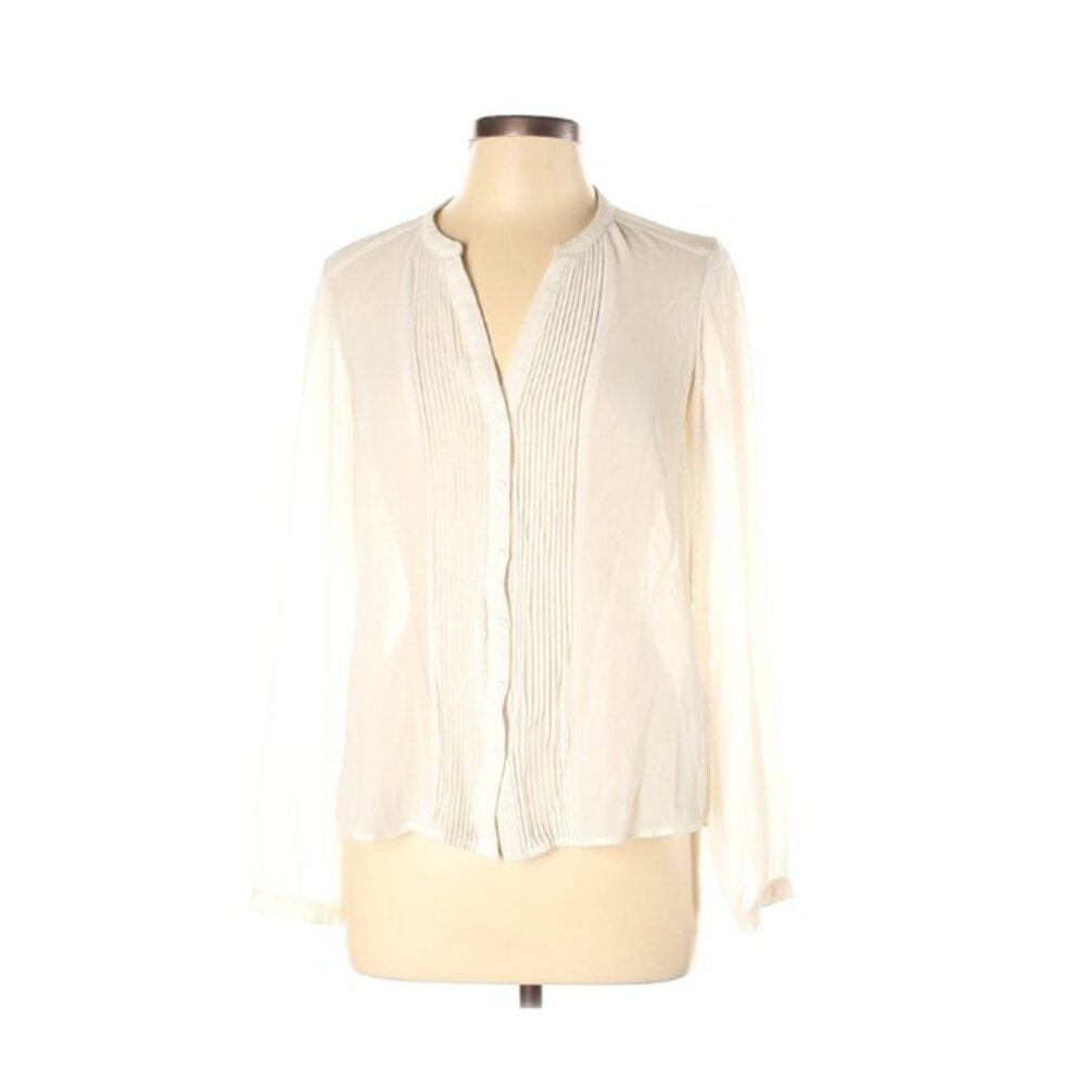 Forever 21 Sheer Pintucked blouse
